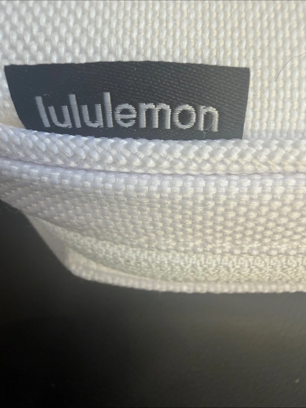 Lululemon White Travel Cube Cosmetic Case Organizer Clear Top NWOT